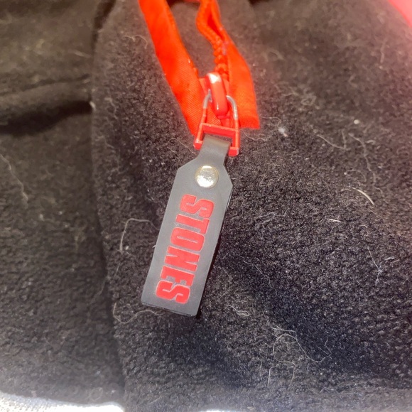 Vintage Rolling Stones Black & Red 1/4 Quarter Zip Up Pullover Sweater - Picture 4 of 7